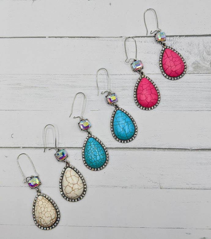 Crystal Springs Teardrop Earrings