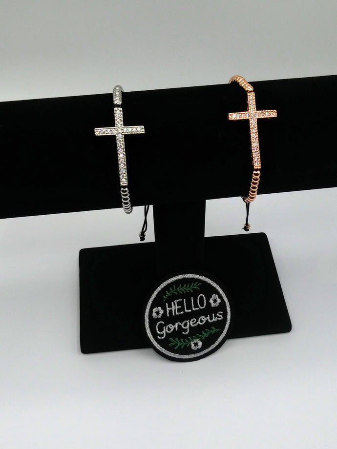 CZ  Cross Bracelet