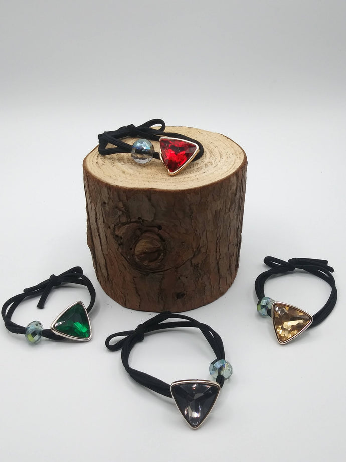 Round Crystal Triangle Hair Band