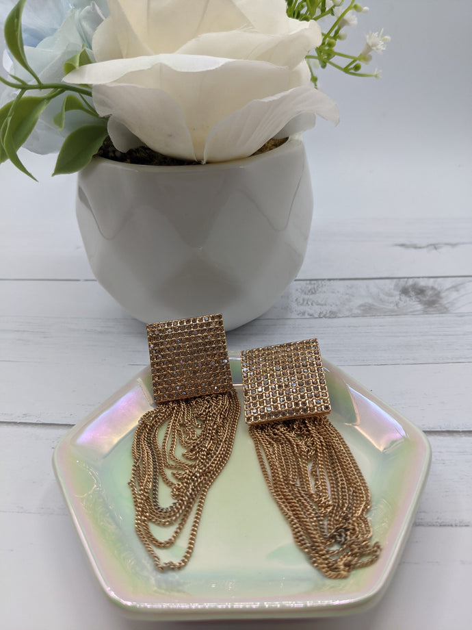 Gold Crystal Earrings