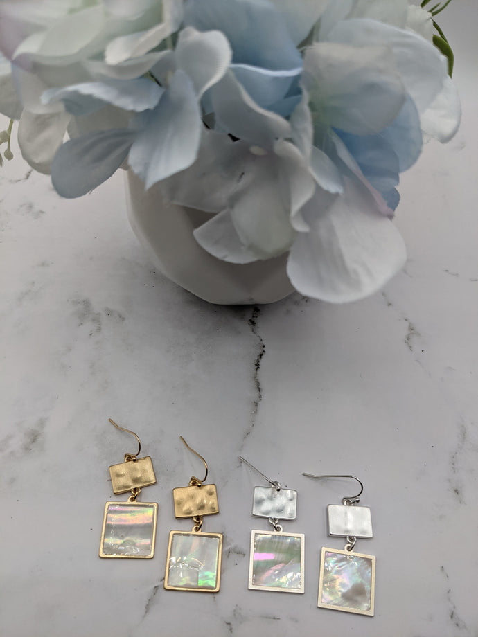 Mother of Pearl Discs Earrings