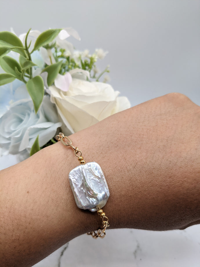 Freshwater Square Pearl Bracelet