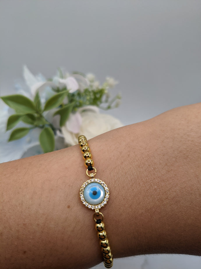 Gold Plated Eye Bracelet