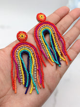 Load image into Gallery viewer, Beaded Rainbow Earrings
