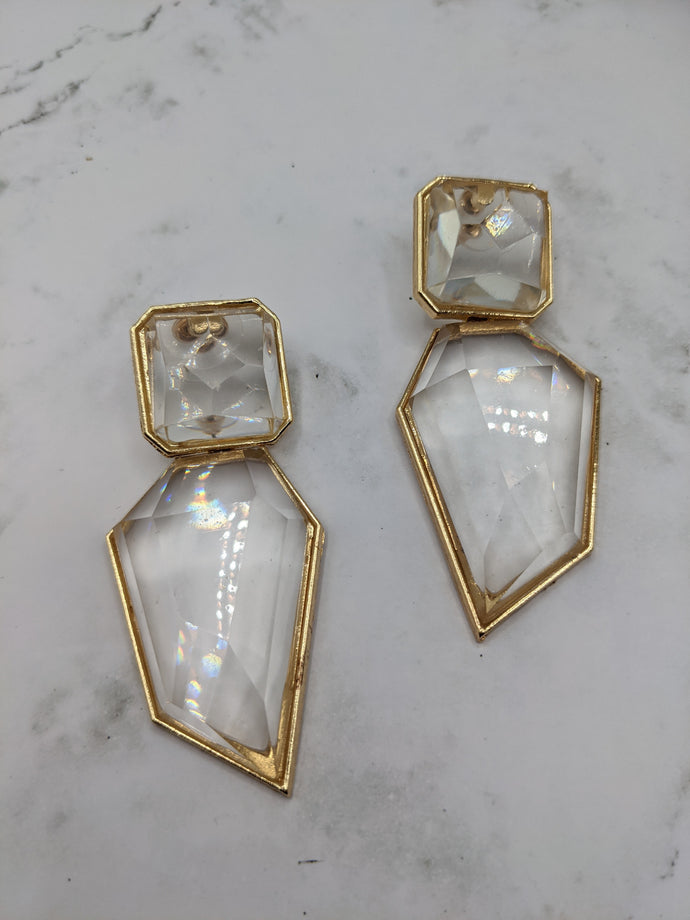 Clear Acrylic Geometric Earrings