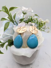 Load image into Gallery viewer, Turquoise Teardrop Stone Earrings
