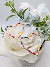 Load image into Gallery viewer, Rainbow Heart Earrings
