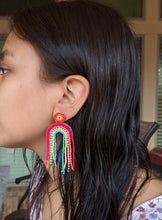 Load image into Gallery viewer, Beaded Rainbow Earrings
