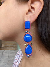 Load image into Gallery viewer, Long Stone/Crystal Earrings
