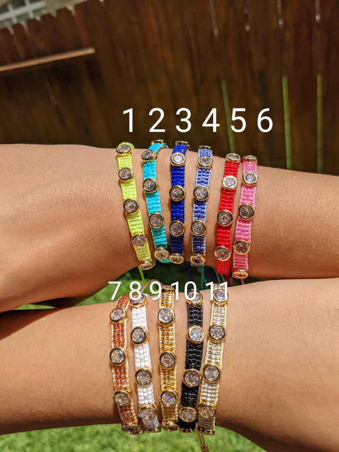 Gold Plated CZ Beaded Bracelet