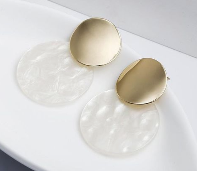 Round Resin Earrings